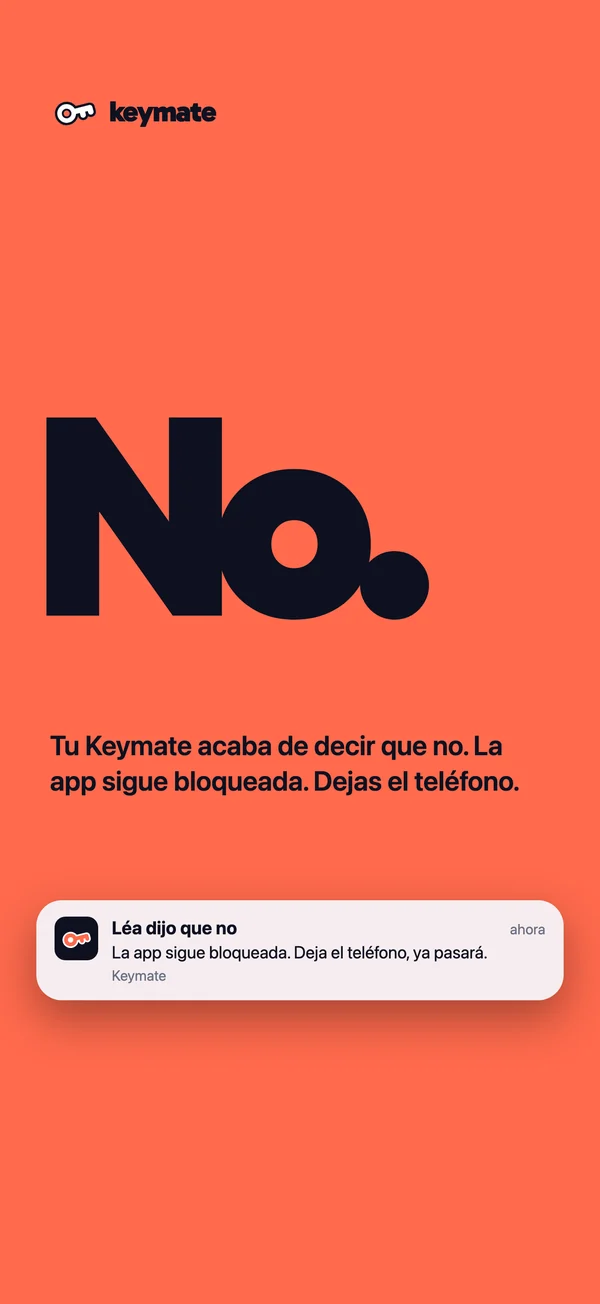 No: la app sigue cerrada. Dejas el teléfono.