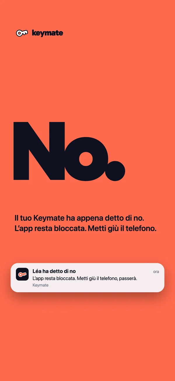 No: l’app resta chiusa. Metti giù il telefono.