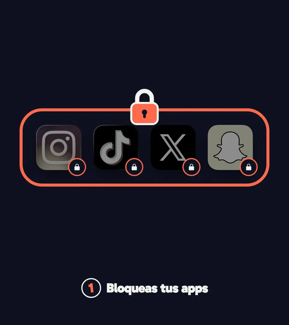 Keymate: Instagram, TikTok, X y Snapchat bloqueadas